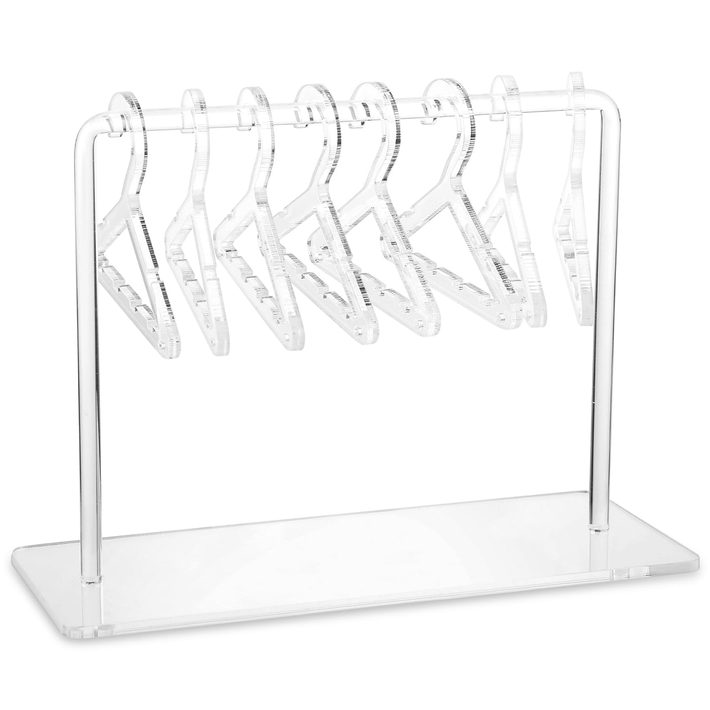 Lusofie Earring Organizer Holder Earring Rack Hanger with Mini Hangers Acrylic Earring Display Hangers for Stud Earrings & Hoop Earrings (Transparent)