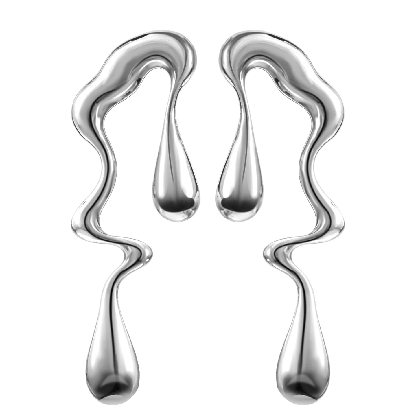 Statement Earrings Silver Tear Earrings for Women,Silver Earrings Style Geometric Earrings Personality Design Irregular Geometric Stud Earrings for Women Jewelry Gifts