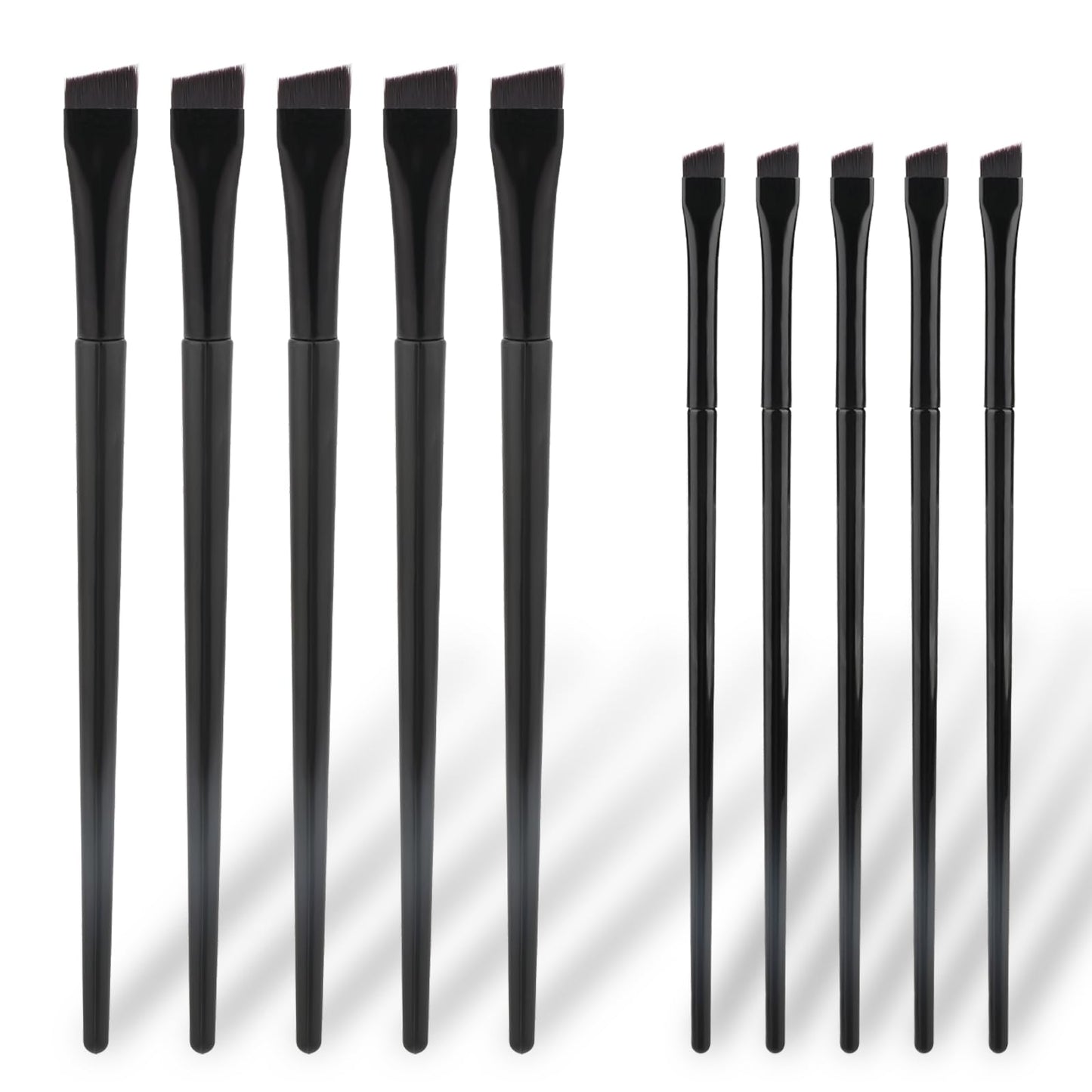 10Pcs Eye Liner Brush Set Angled Eyebrow Brush Eyeliner Brushes Fine Point Good Makeup Tools for Women