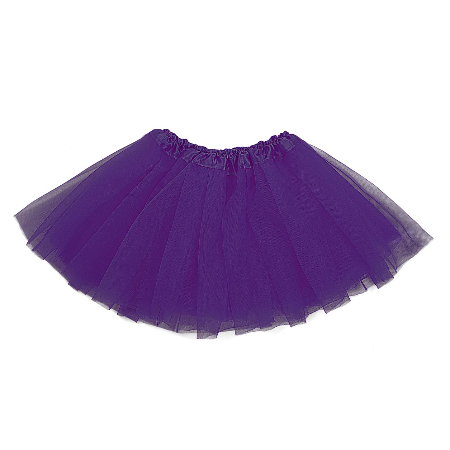 Yolev 3 Layered Soft Tulle Tutu Skirt for Girls Princess Ballet Dance Dress Kid Tulle Dance Skirt for Little Girls Birthday Outfit (Purple)