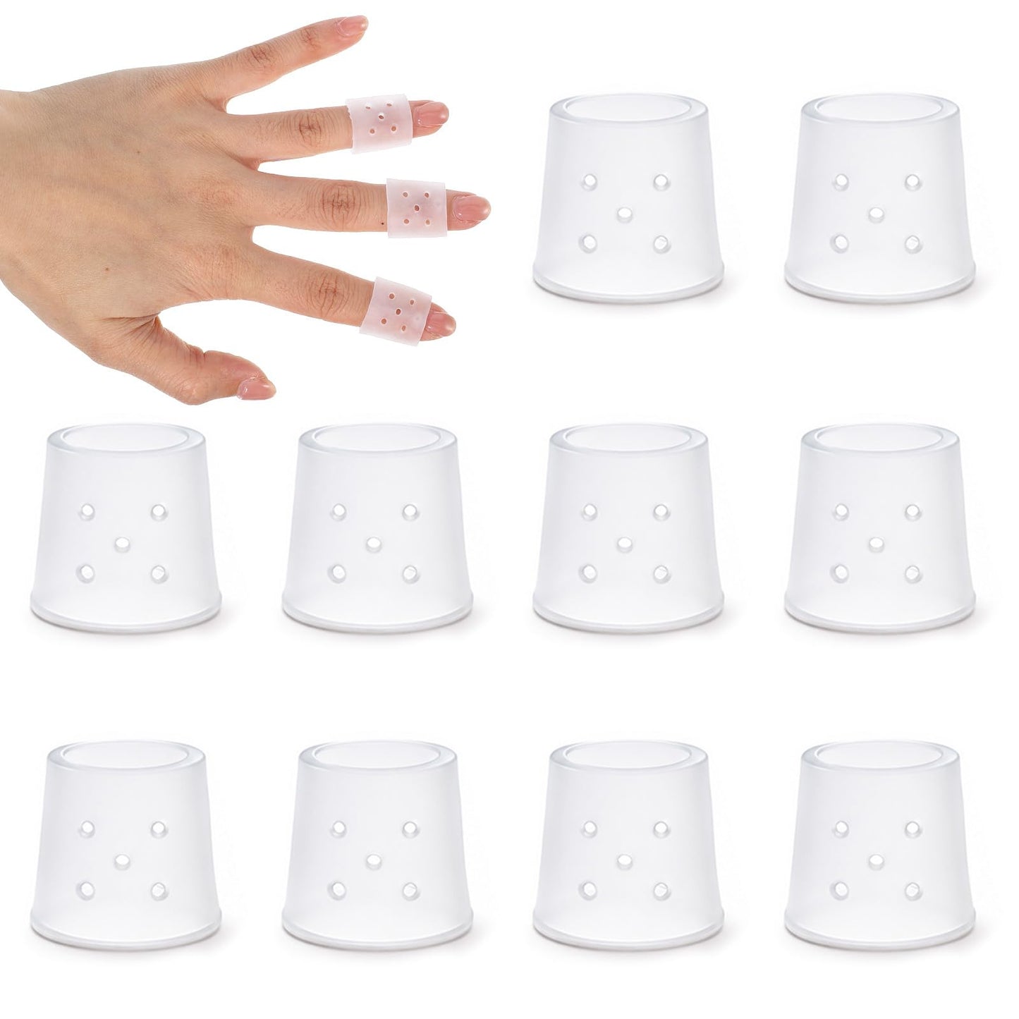 10Pcs Finger Covers for Skin Picking, Silicone Finger Cots