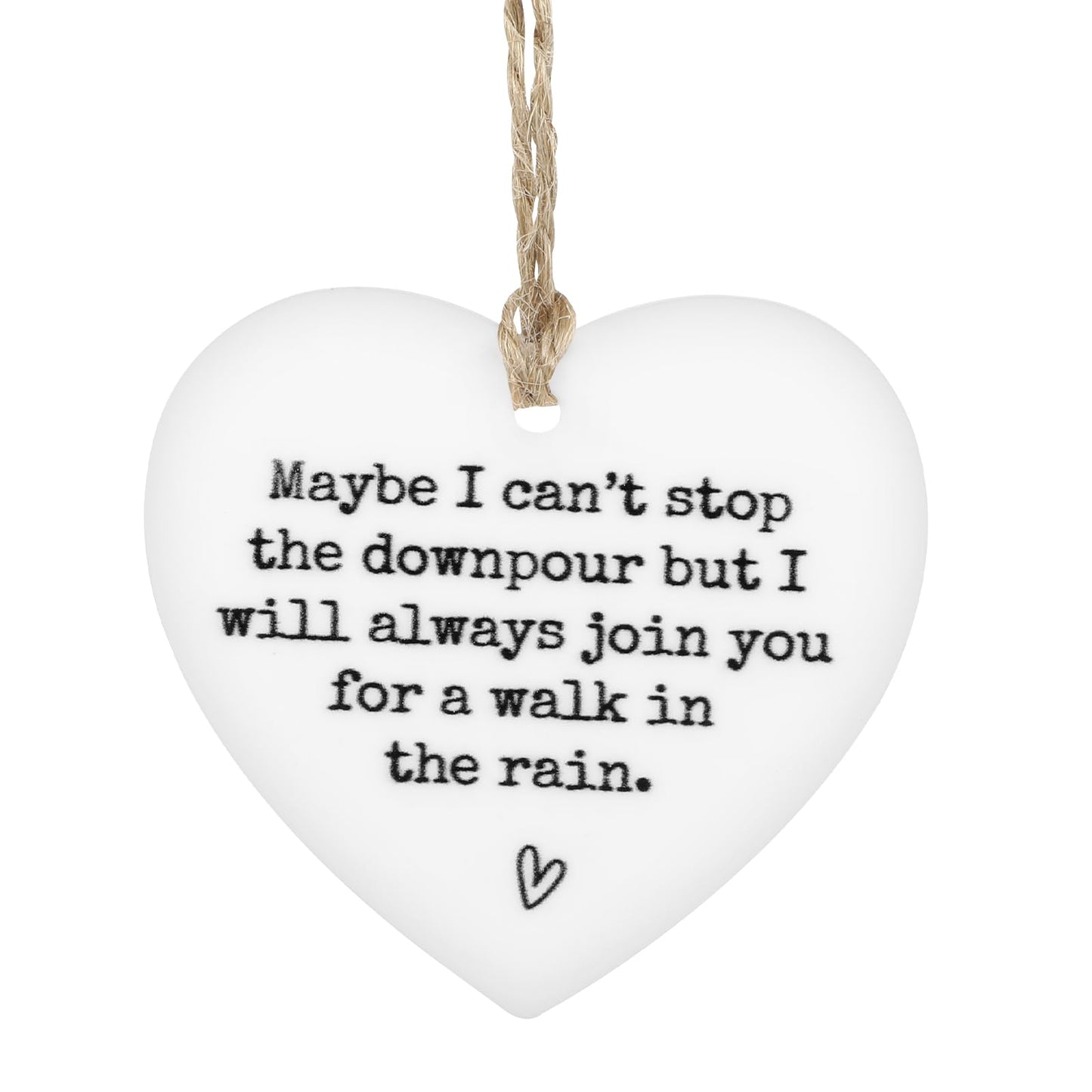 Yolev Ceramic Heart Souvenir Hanging Friendship Plaque Crafts Friendship GiftLong Distance Bestie Gift Ideas Maybe I Can't Stop the Downpour Plaque- Christmas Tree Decoration Wooden Ornament