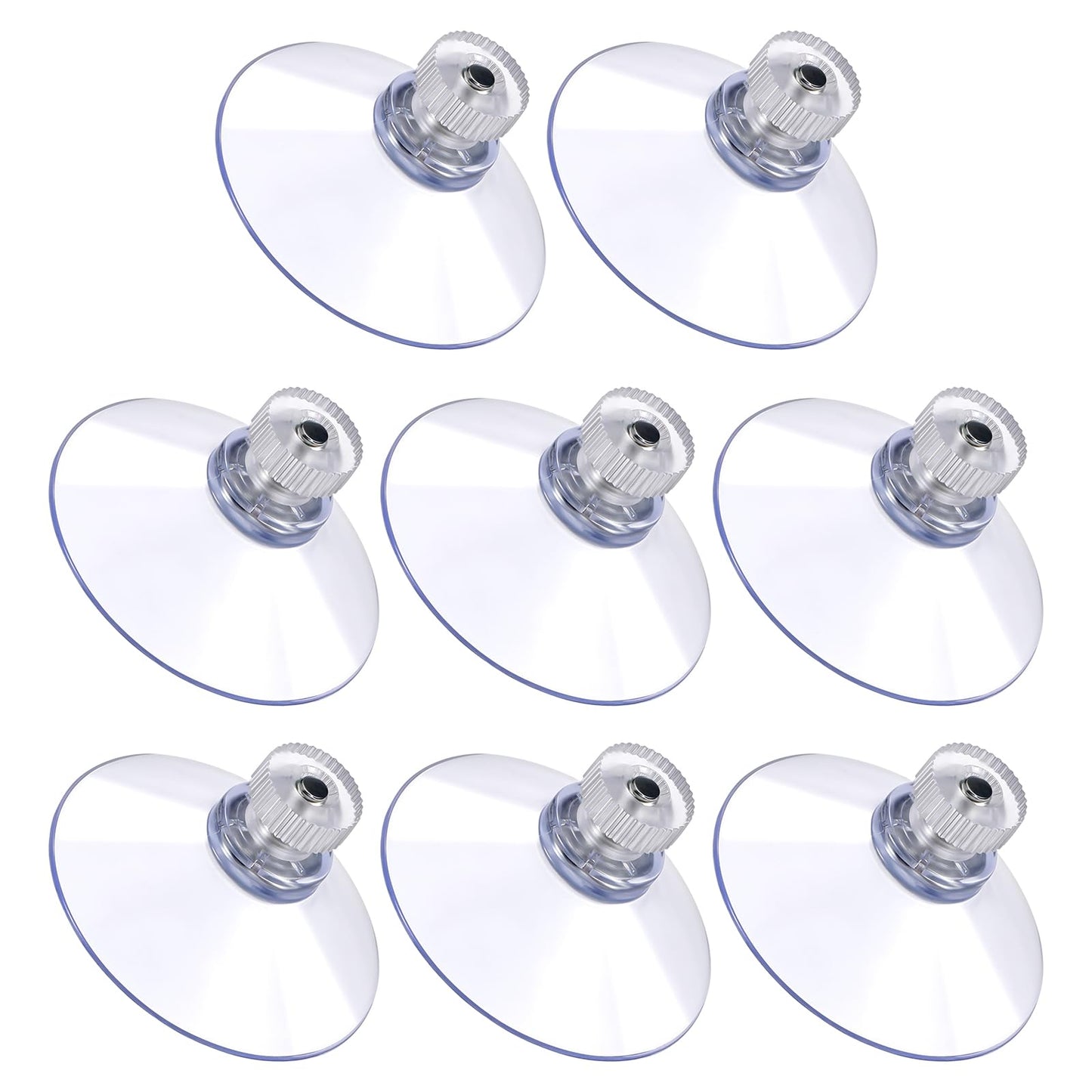 8Pcs Suction Cups Clear Suckers for Glass 4.1cm/1.6inch Suction Pads Window Suckers for Glass with M4 Screw for Bathroom Wall Window Car Shade License Plates