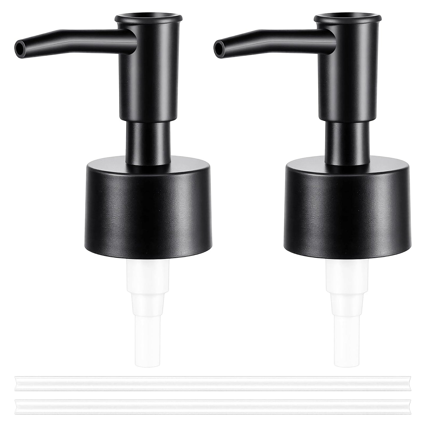 2 Pcs Soap Dispenser Pump Replacement, 1cc Accurate Dispensing, Lockable Top, Adjustable Height Soap Pump Replacement for Shampoo, Lotion, 28/400 Thread Size