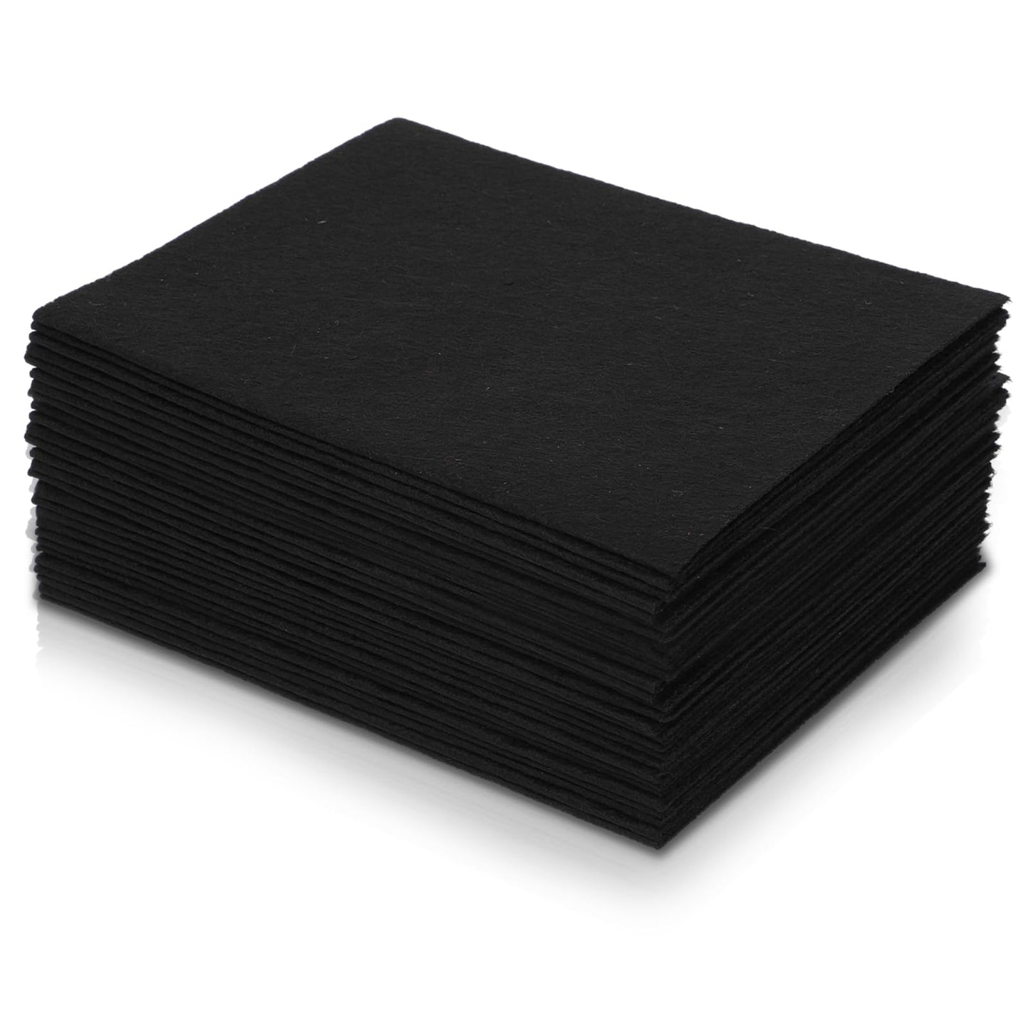 Felt Sheets Fabric, 7" x 11" Felt Fabric for Crafts 20Pcs Halloween Christmas Fabric Fall Felt for DIY and Sewing Projects (Black)