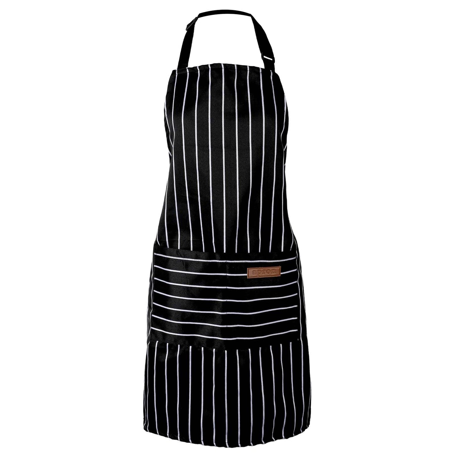 Lusofie Chef Apron Stripe Kitchen Apron with 2 Pockets Adjustable Neck Cooking Aprons for Men Women Restaurant, BBQ, Painting