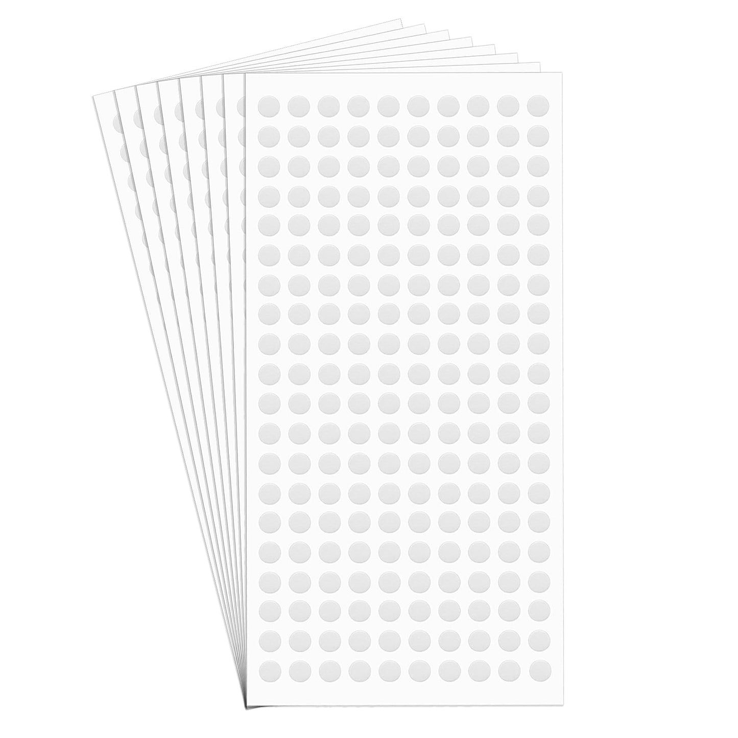 Lusofie 8 Sheet Adhesive Dots Double-Sided Sticky Dots 3D Pop Foam Dots Small Round Foam Tape for DIY Handmade Crafts Art Office Supplies(White, 6mm/ 0.23inch)