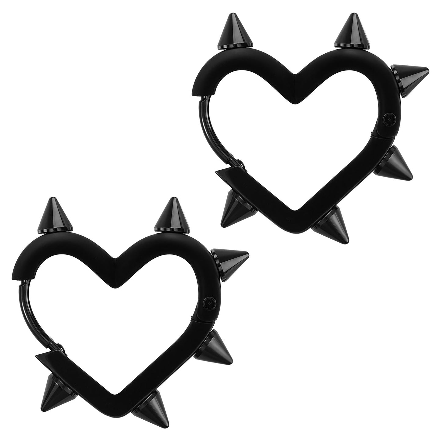 Black Spike Earrings,Heart Earrings Stainless Steel Gothic Earrings Punk Earrings Christmas Jewelry Gift for Women Men