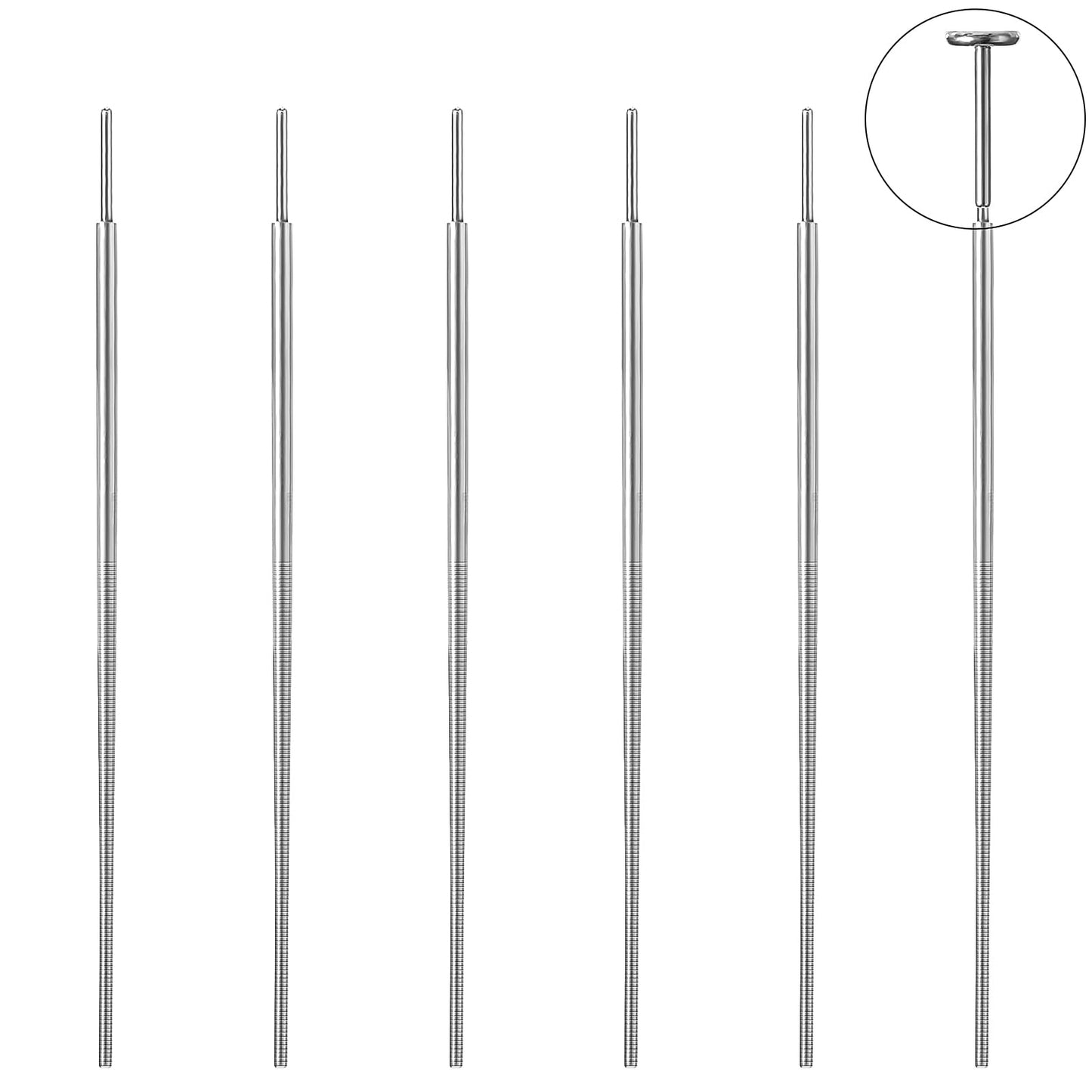 Yolev 6 Pcs Stainless Steel Piercing Taper 20G 0.8mm Piercing Changing Tool Puncture Aids Body Taper Piercing Kit