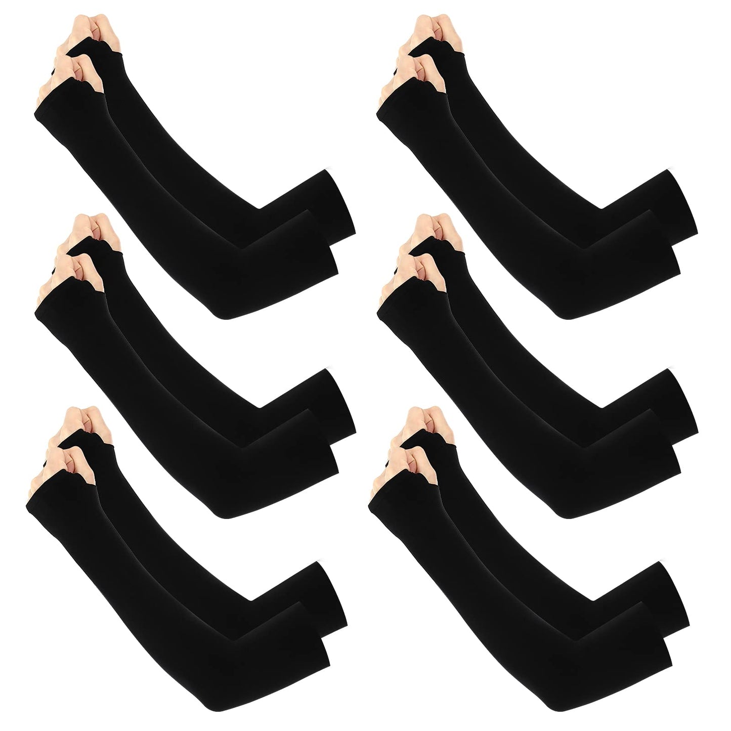 Yolev 10/6Pairs Arm Sleeves for Men UV Protection Sleeves Compression Sleeves for Women