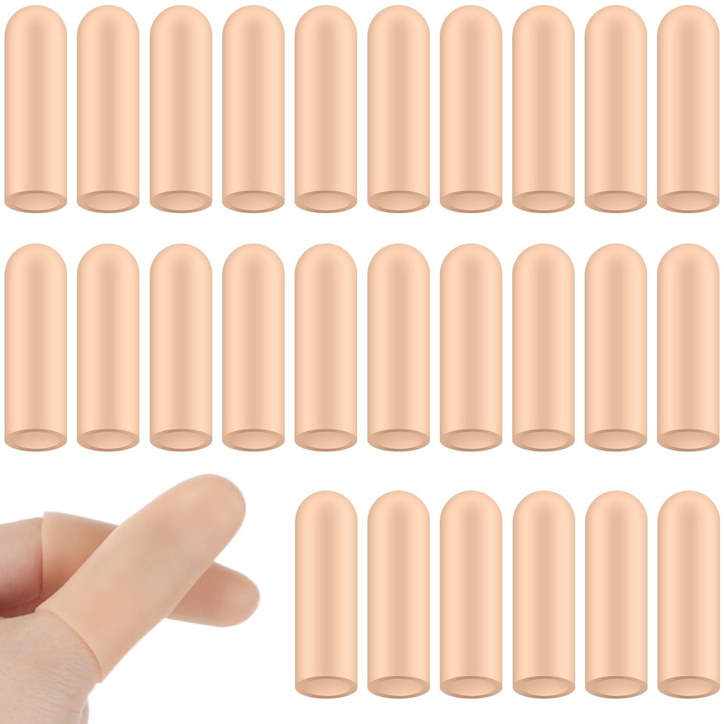HaiFafafaing 26 pcs Silicone Finger Cots Finger Protectors Support Breathable Finger Covers for Cracking, Trigger Finger, Arthritis Pain Relief