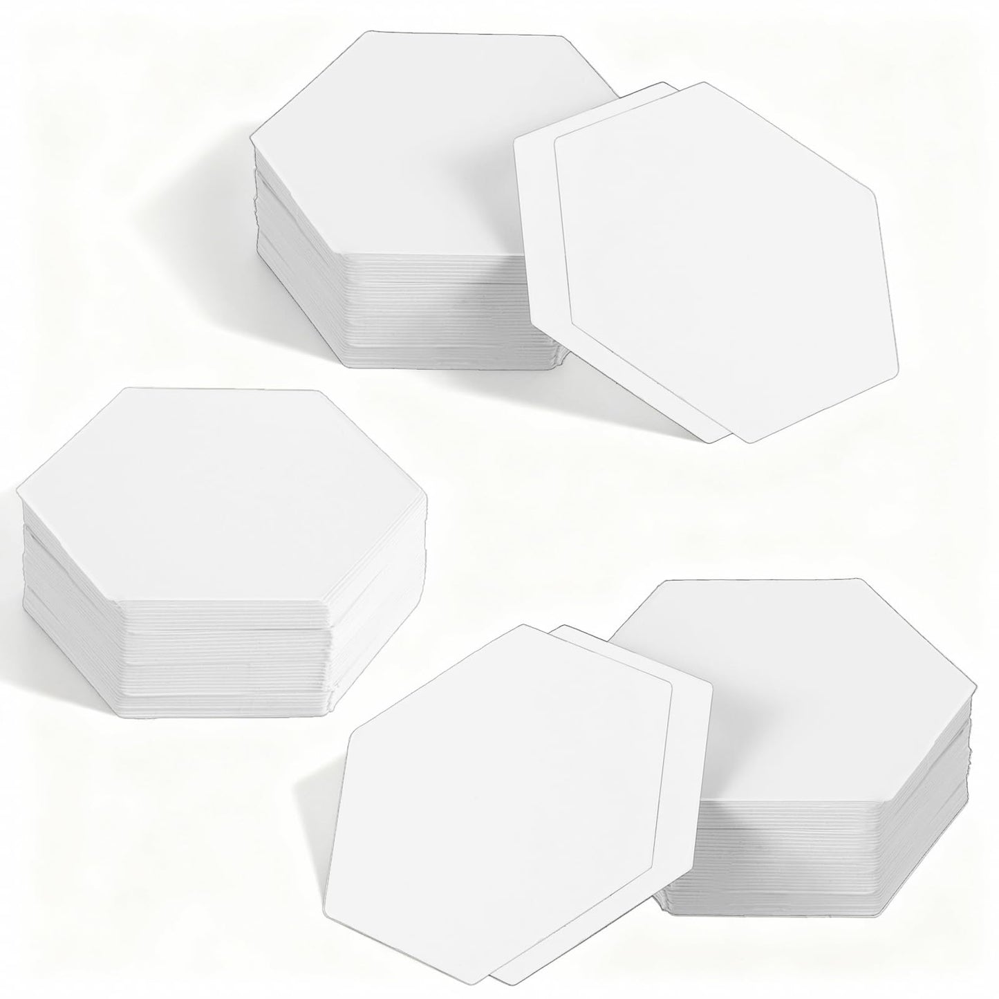 300 PCS Piecing Paper Templates 1" Hexagon Piecing Paper for Quilting White Papers Quilting Templates for DIY Patchwork Sewing Crafts Sewing Supplies (1 Inch)