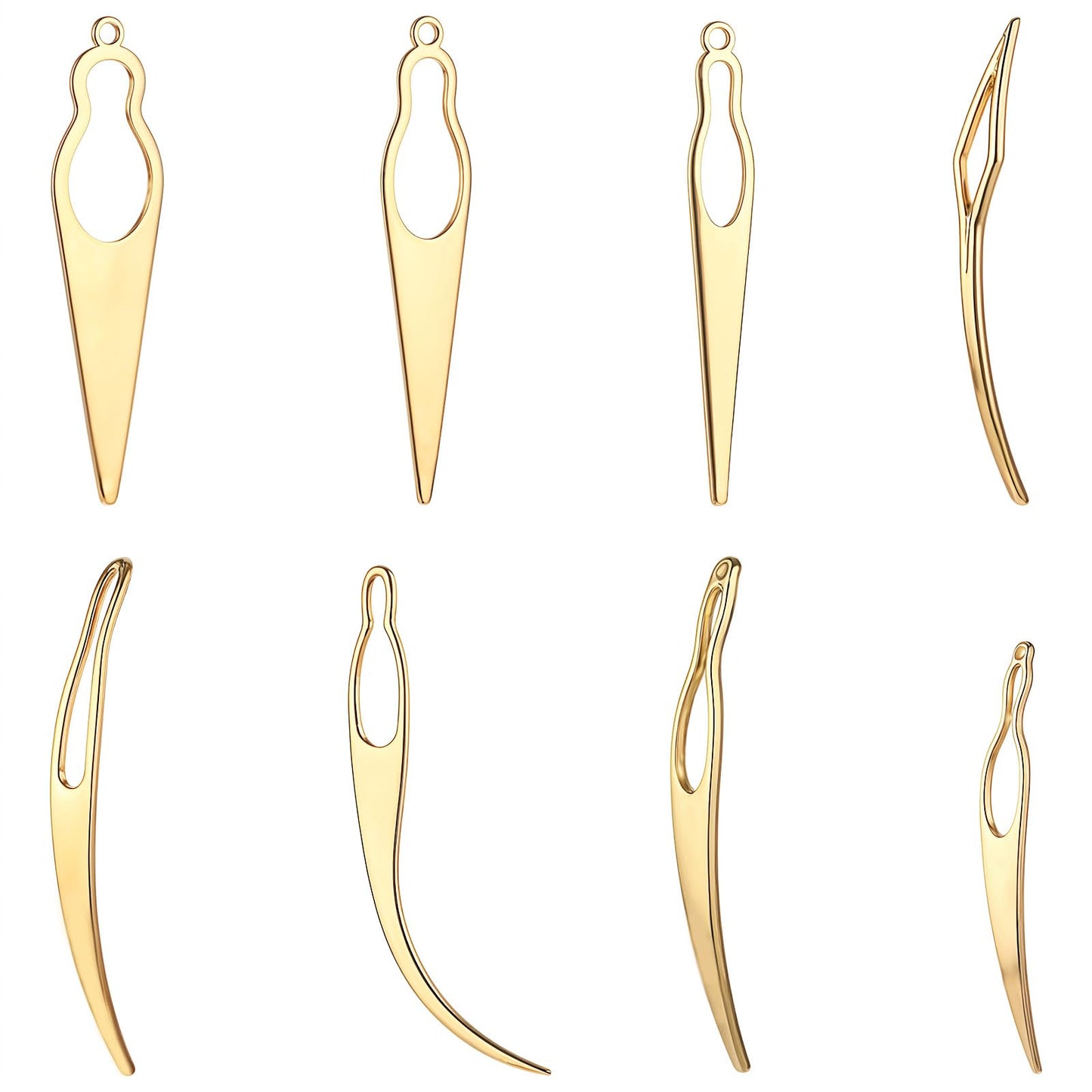 8Pcs Interlocking Tool for Locs, Dreadlock Tool for Locs, Metal Loc Tool Hair Tightening Loc Accessories for Hair Repair Dreadlock Extensions Styling(Gold)