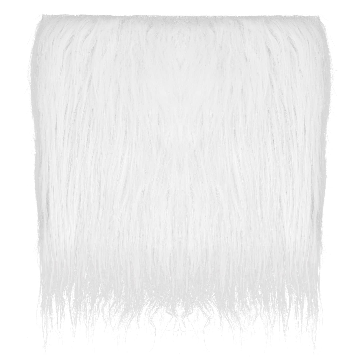 Lusofie Faux Fur Fabric 20×20 Inches White Fur Fabric White Faux Fur Plush Fabric Square Patch for Crafts Gnomes Costume Camera Floor Decoration Mats