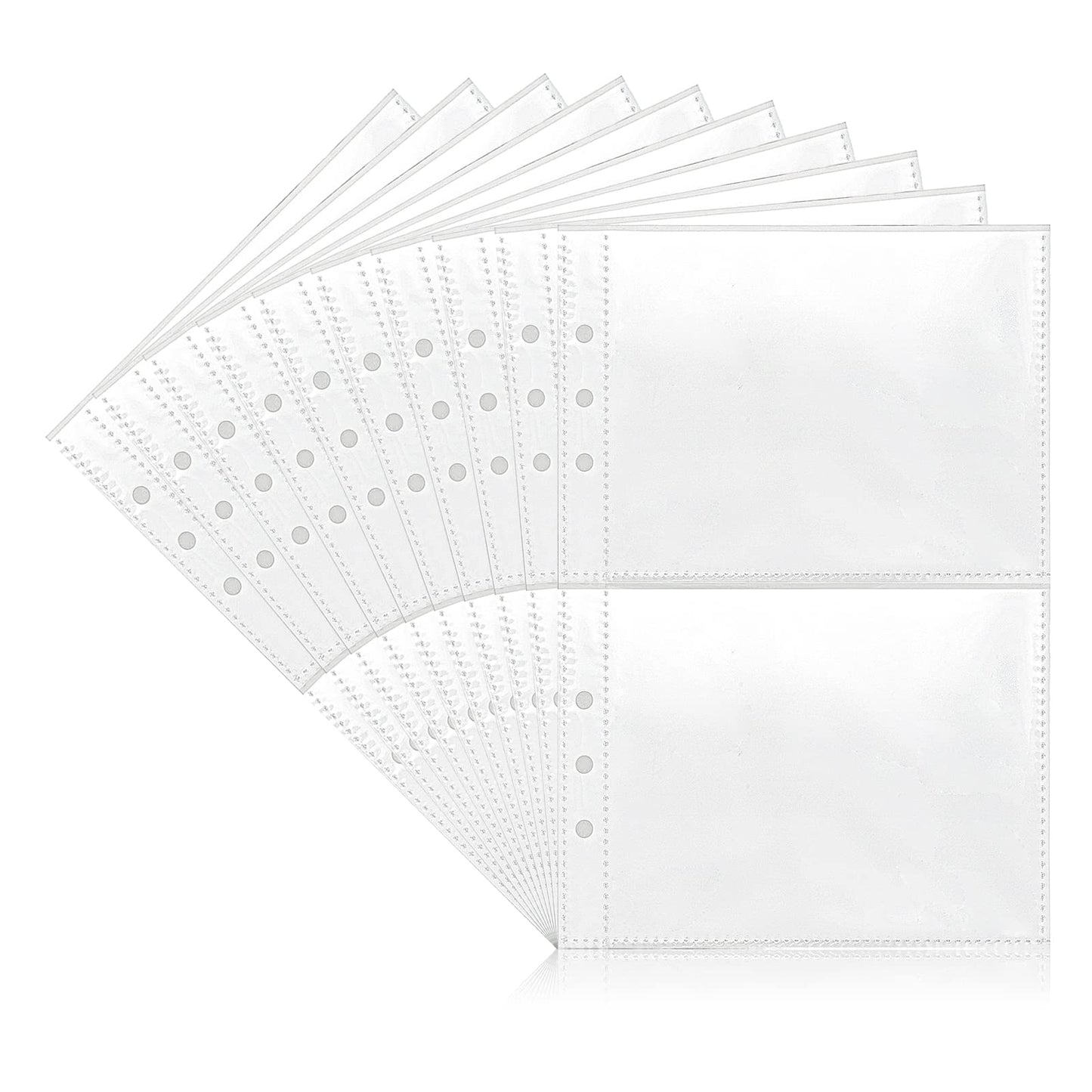 Lusofie 30 Sheet A5 Binder Pockets Photocard Sleeves 6 Ring Binder A5 Pocket Sleeves Double-Sided Photo Pages Top Loading Photo Sheet Protector for Photos, Postcards, Seed Packets