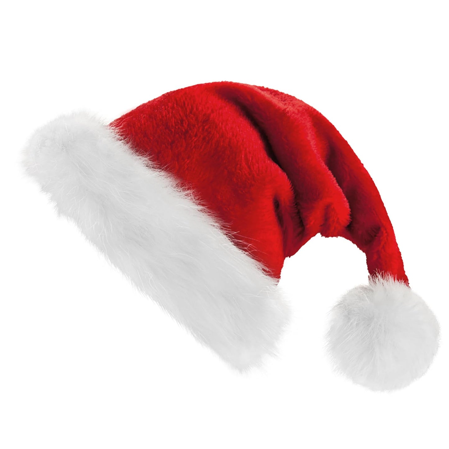 DIVINA VITAE Christmas Hats, Santa Hat Kids Classic Small Xmas Hat Unisex Comfort Velvet Toddler Santa Claus Hat Thicken Bulk Kids Santa Hat for Christmas New Year Festive Party Supplies