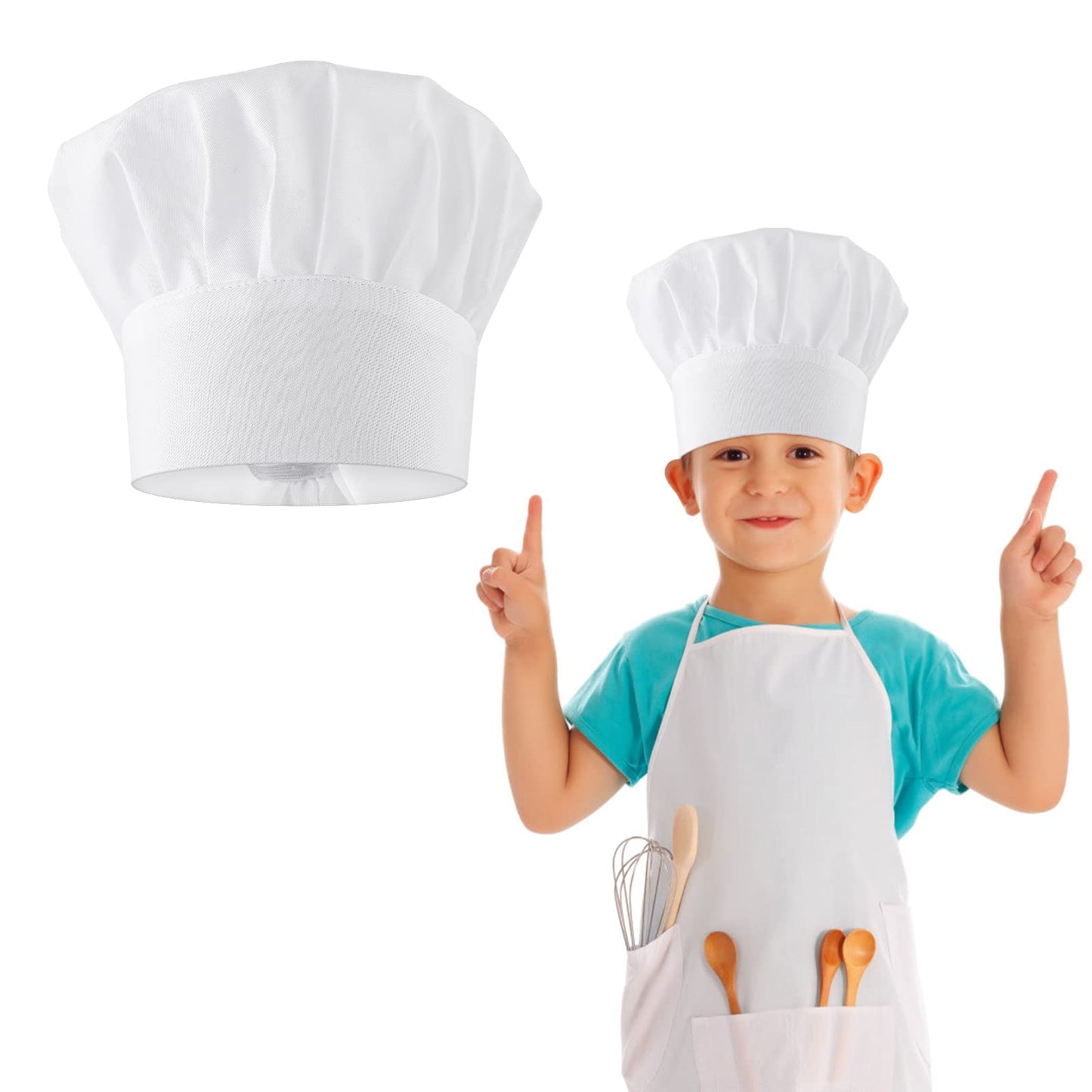Yolev Chef hat Chef Hats for Women Chefs hat Chef Hats for Men Chef Cap Chef hat Costume Bakers hat Toad hat Chefs hat Women Chef's Hats, white B