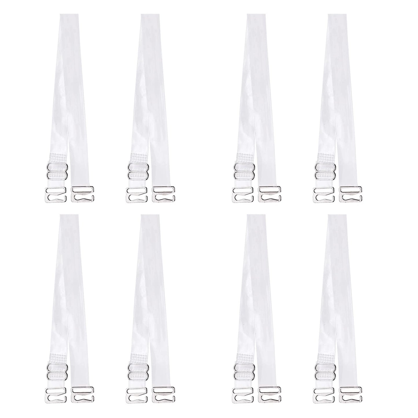 Lusofie Clear Bra Straps 4 Pairs Soft Adjustable Invisible Bra Straps Replacement Bra Shoulder Straps for Women Girls (1cm)