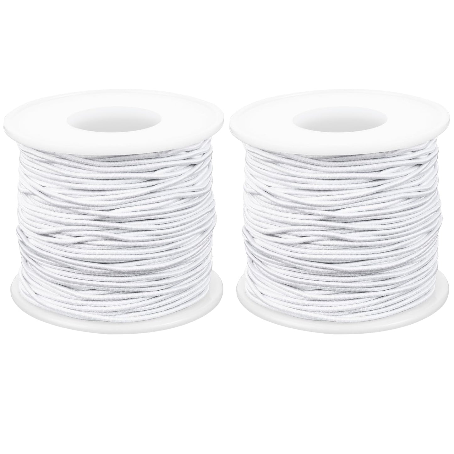 Lusofie 1mm Elastic Cord 100m Elastic String Bead Cord for Bracelets Stretchy Thread Beading Cord for Jewelry Making Bracelets Necklace and Sewing Crafts (White)