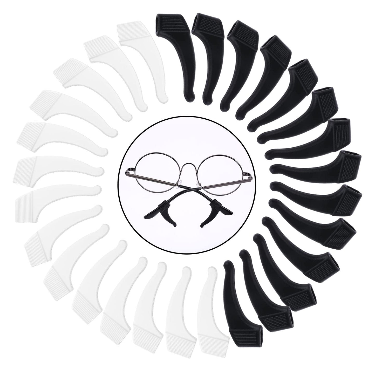 DIVINA VITAE 14Pairs Eyeglasses Ear Grip Ear Hooks Holder Eyeglasses Stoppers Anti-Slip Eyewear Retainers Silicone Temple Tips Retainer For Eyeglasses Reading Glasses Sunglasses