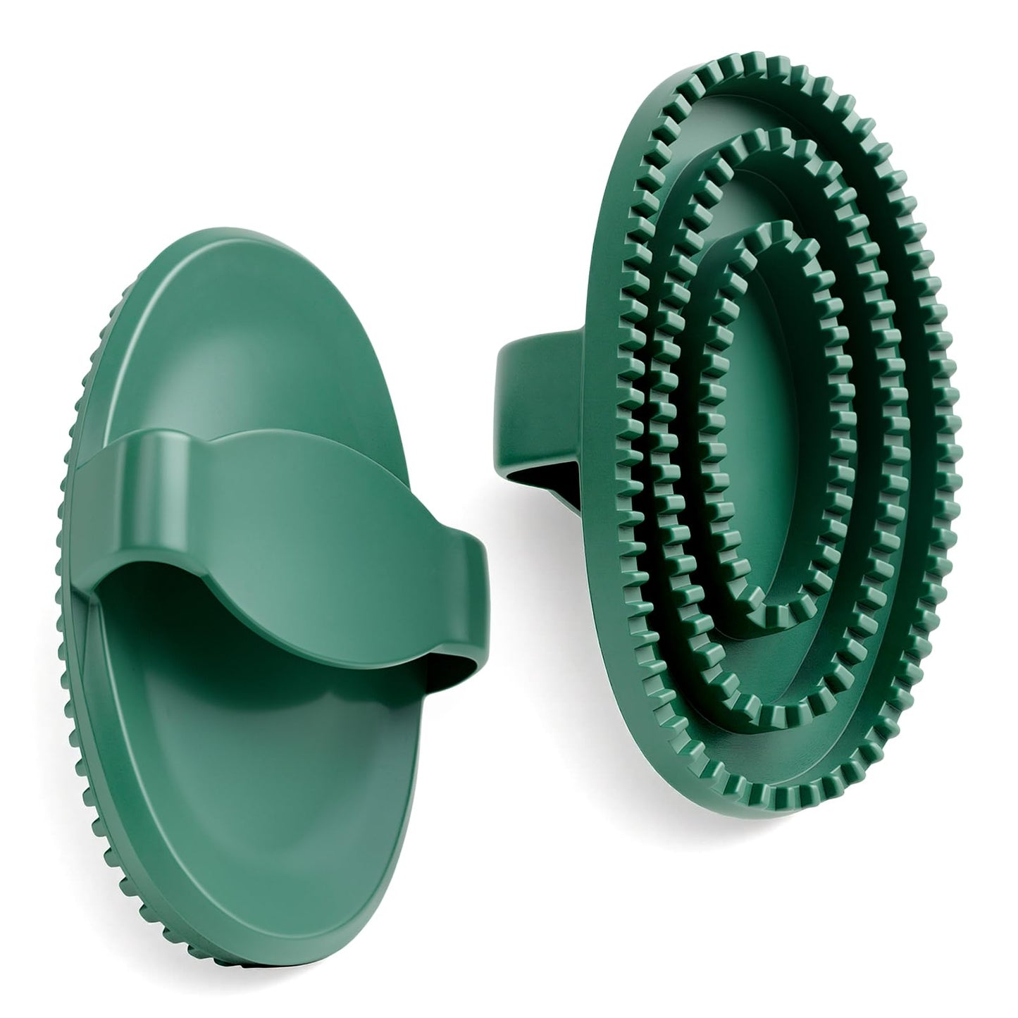 Fiyooau Rubber Curry Comb for Horse Ergonomic Handle Curry Comb for Dogs