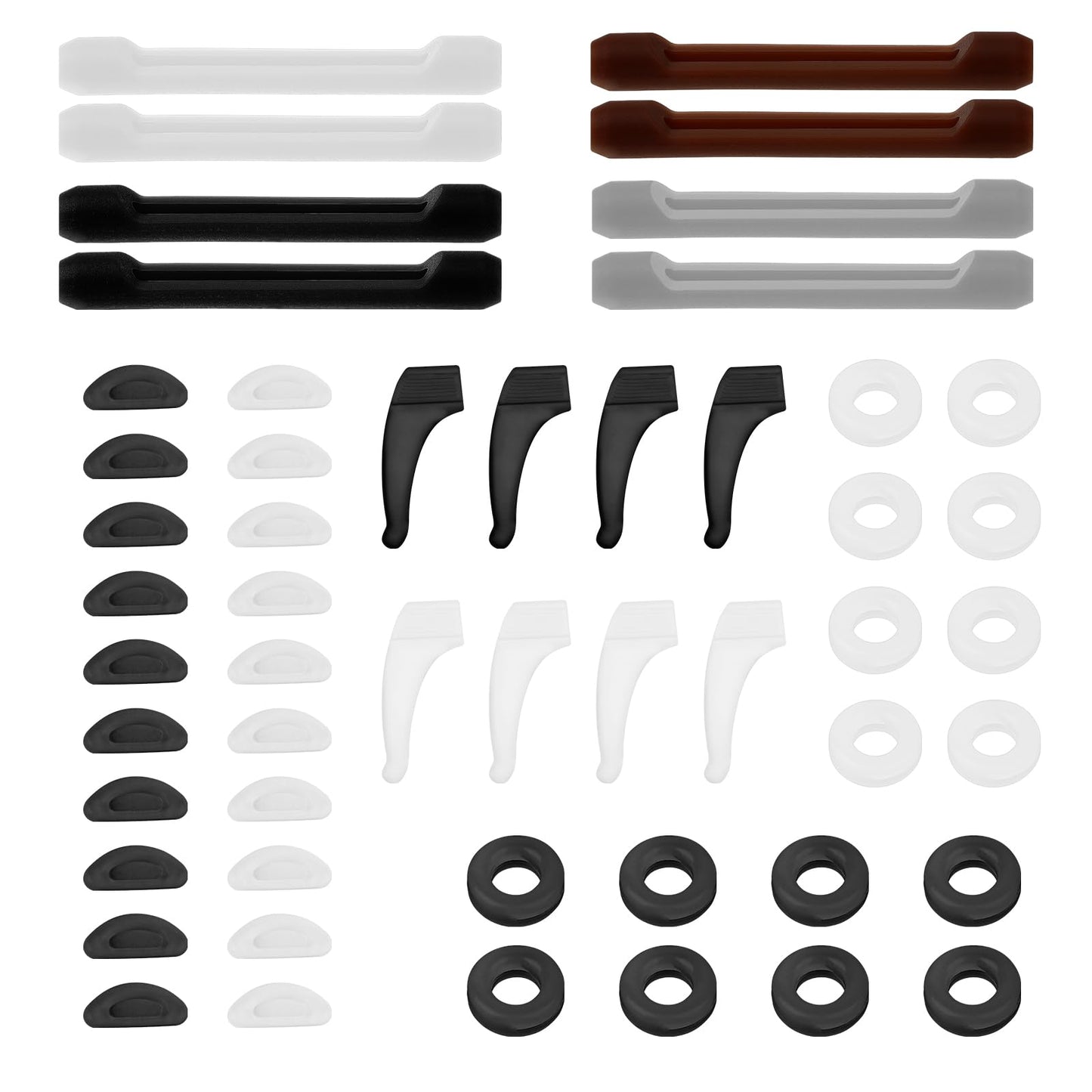 Glasses Retainer Set - 26 Pairs Eyeglass Ear Grips Silicone Eyeglass Ear Grips Glasses Ear Hook Non Slip Glasses Grips for Behind the Ear, Reusable Glasses Ear Grip for Sport Study(4 Styles, 4 Colors)