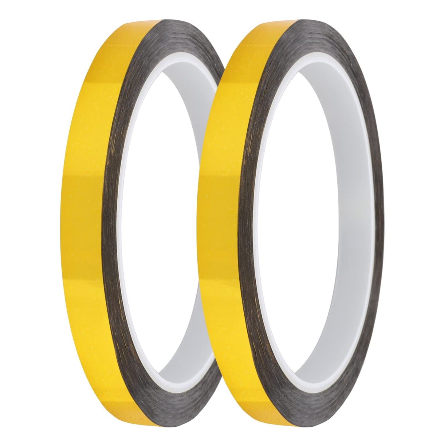 Lusofie 2 Rolls Of Mirror Gold Tape, Self-Adhesive Metallized Polyester Film Tape Graphic Art Tape For Decorating Walls, Cars, And Boats DIY Aluminum Foil Tape (50m)