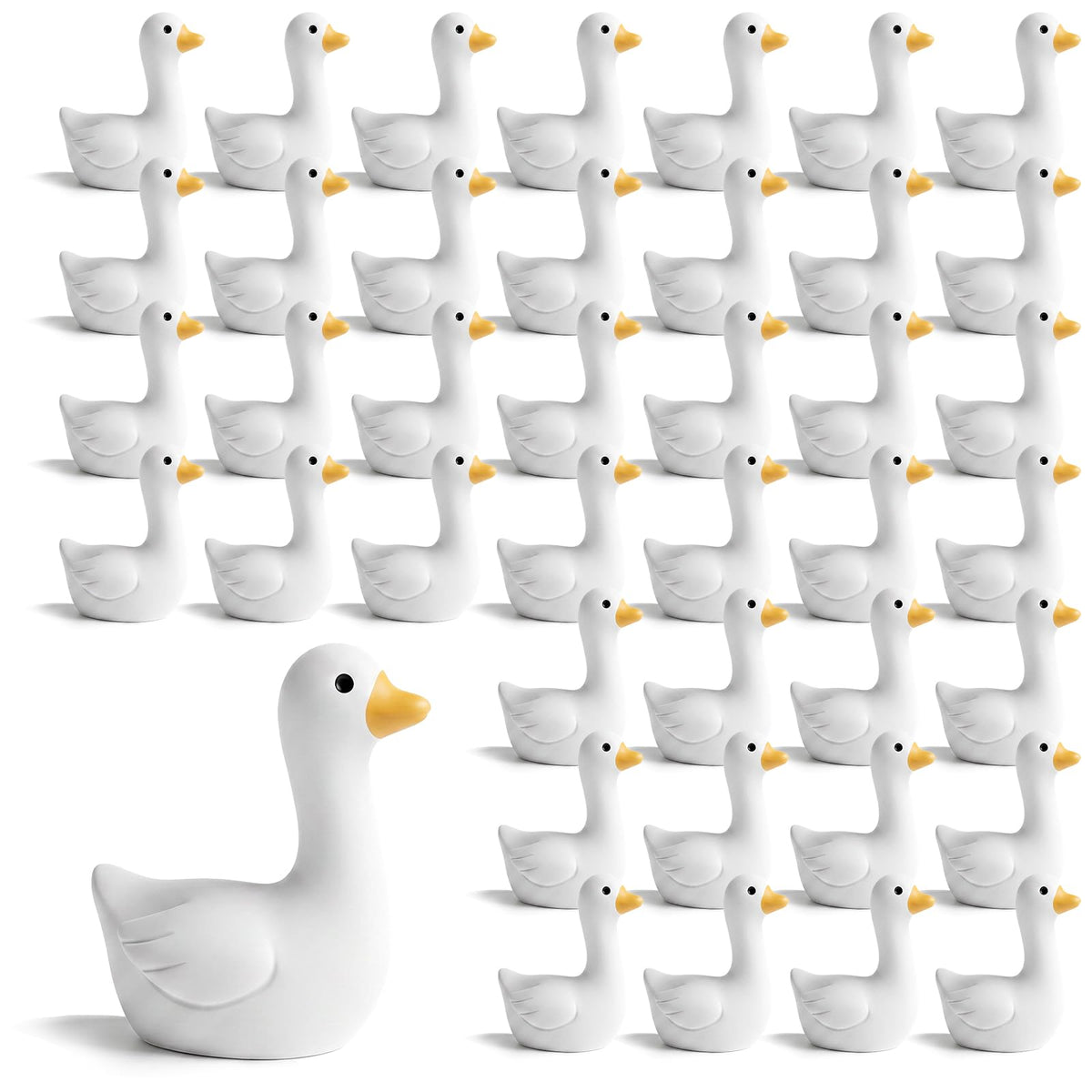 90Pcs Mini Goose Figurines Tiny Resin Goose Decor