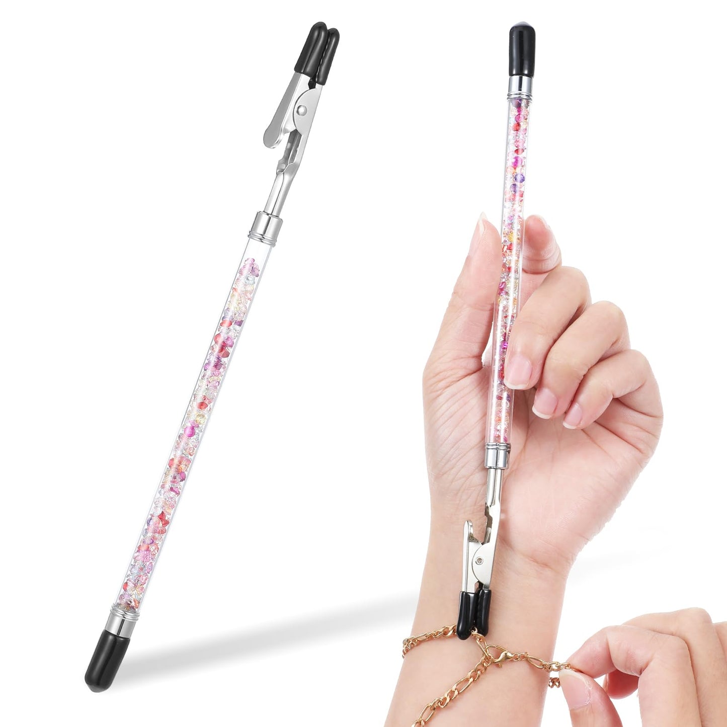 Bracelet Helper Tool Stainless Steel Bracelet Assistance Tool On Yourself Aid Jewelry Quick Wear and Removal Jewelry Fastener Helper for Necklace Watch Clasps Zippers Closures Clasps