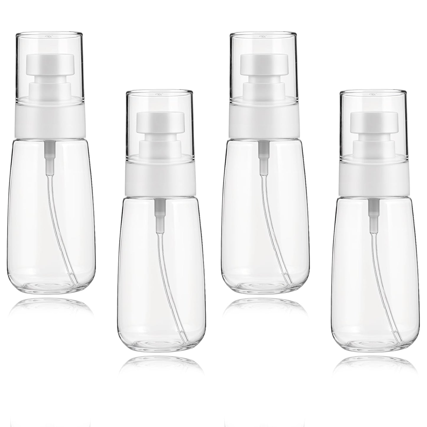 Tucnoeu 4pcs Travel Size Spray Bottle,2oz/60ml Empty Spray Bottles,Travel Size Perfume Refill Bottle, Plastic Mini Spray Bottles,Proof Fine Mist Spray Bottles for Toiletries Toners Cosmetics