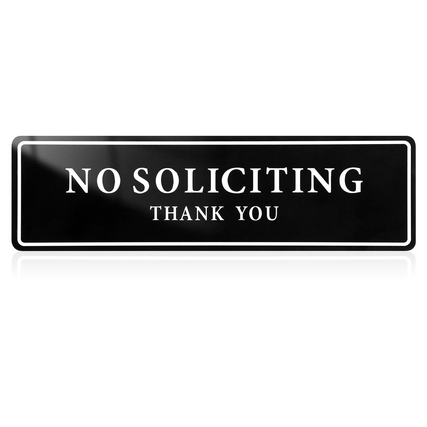 Lusofie Acrylic No Soliciting Sign For Front Door Stronger Adhesive No Soliciting Sticker Keep Salesmen Away No Soliciting Sign For Houses Schools Stores Offices