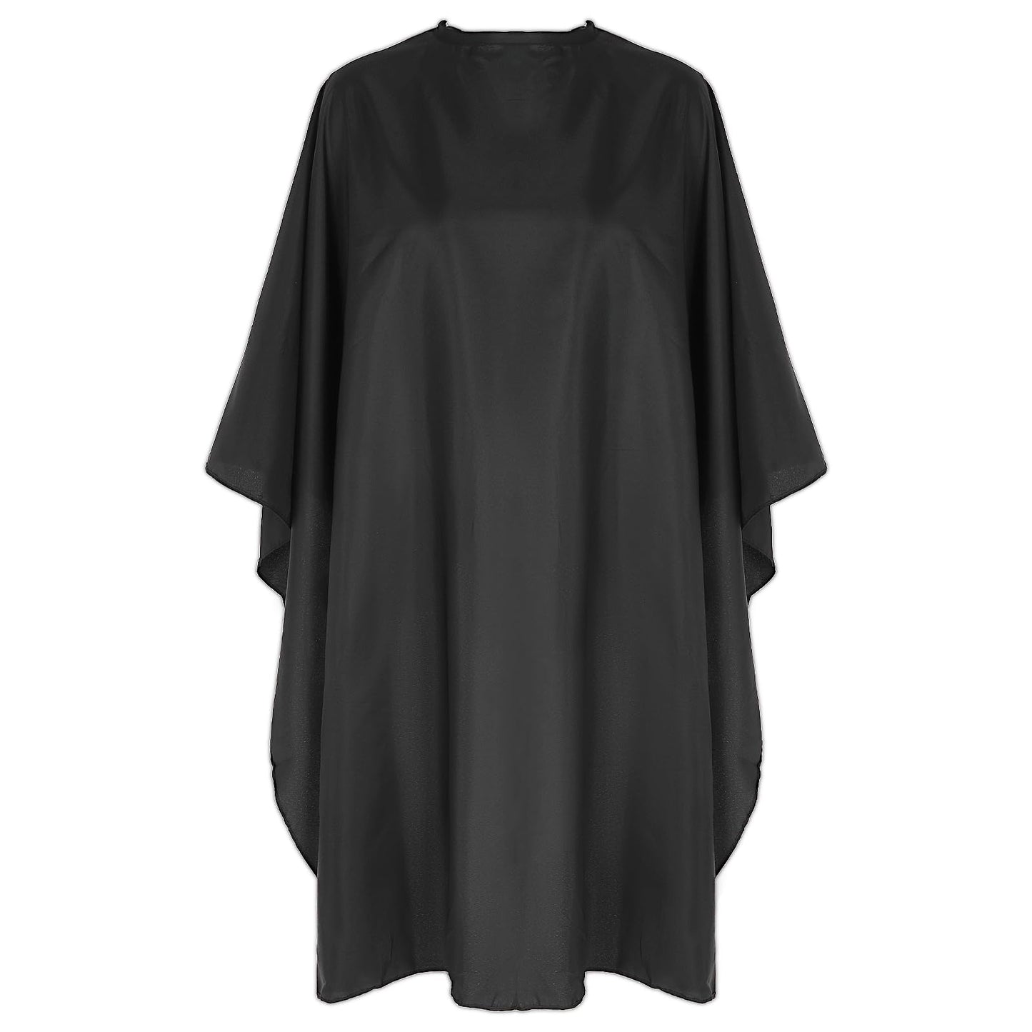 DIVINA VITAE Black Barber Cape Professional Hairdressing Gown Waterproof Salon Hair Cutting Cape with Adjustable Hairdressing Cape for Hair Styling Cutting Coloring Styling