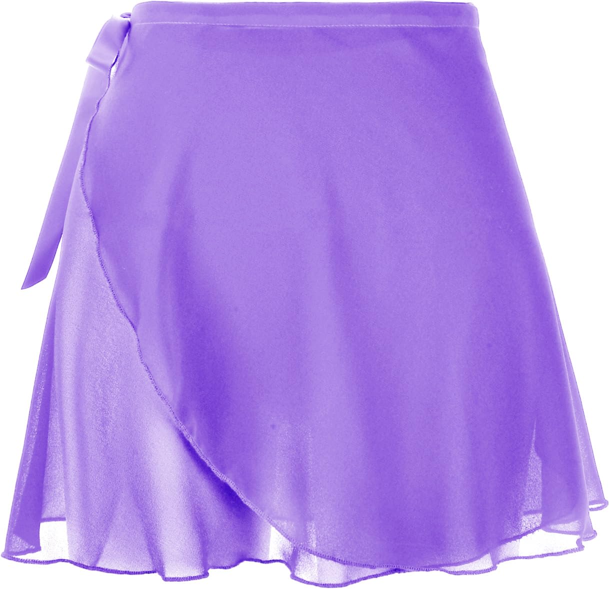 Lusofie Dance Skirts for Women with Elastic Ties Short Ballet Skirt Sheer Chiffon Adjustable Women's Ballet Wrap Skirt Adult Dance Skirts for Girls(Light Purple)