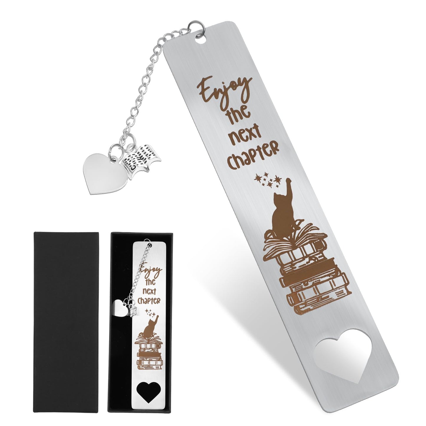 Metal Cat Bookmark Inspirational Bookmark Cute Cat Book Mark Metal Bookmarks Cat Lover Bookmarks for Book Lovers Women Men Teens Book Lovers Gifts