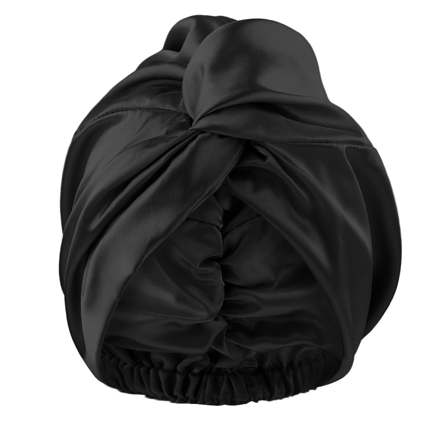 Satin Bonnet for Sleeping Silk Hair Bonnet for Curly Hair Black Sleep Bonnet for Women Adjustable Satin Sleep Cap Soft Hair Protector Hair Cover for Sleeping Night Wrap