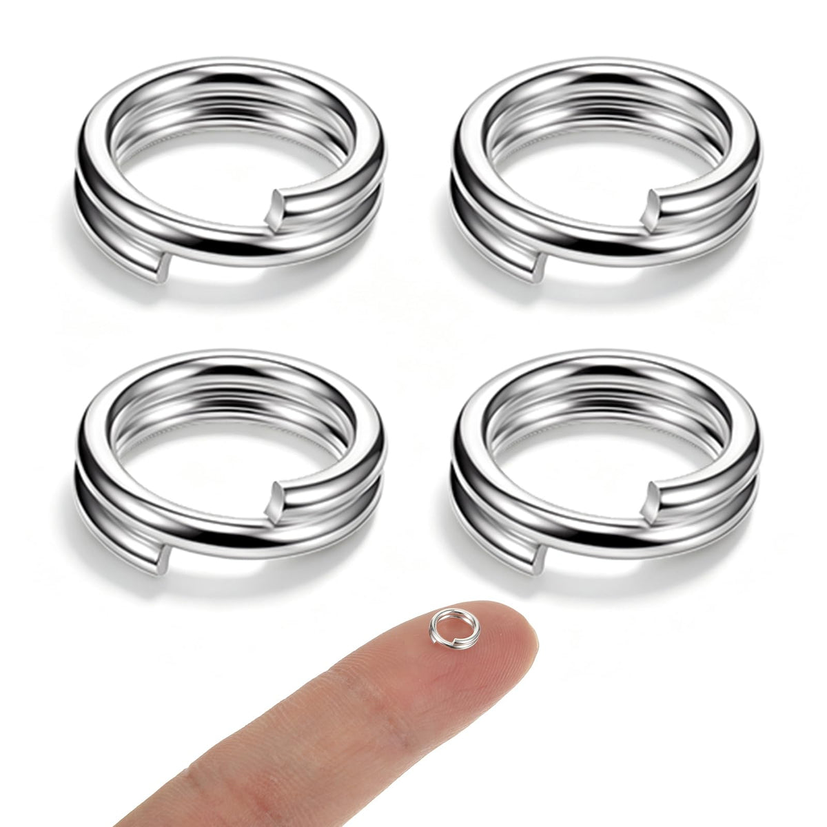 4pcs 925 Sterling Silver Jump Ring 6mm Open Jewelry Jump Rings Connector