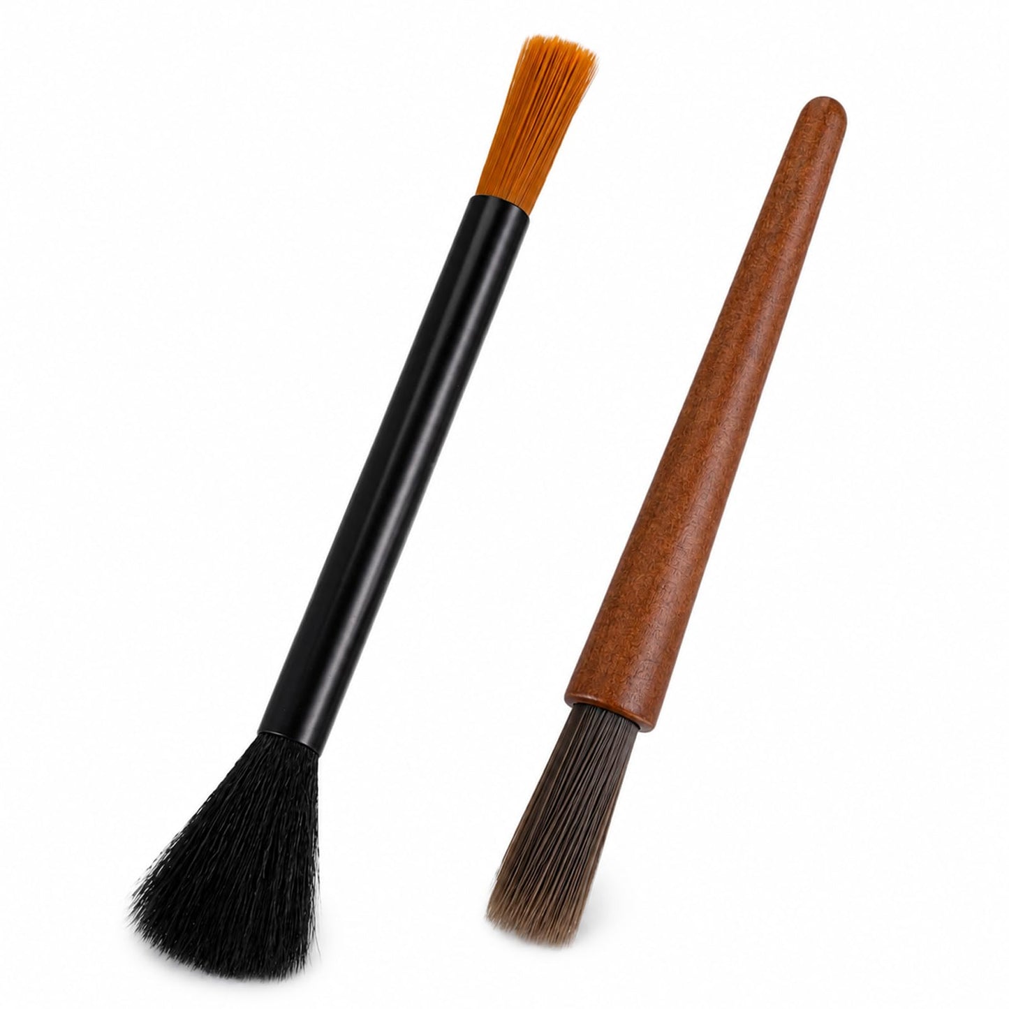 2PCS Coffee Brush, Double-Headed Espresso Brush, Nylon Coffee Grinder Cleaning Brushes, for Kitchen Cleaning, Coffees Spoons, Machine Cleaning.