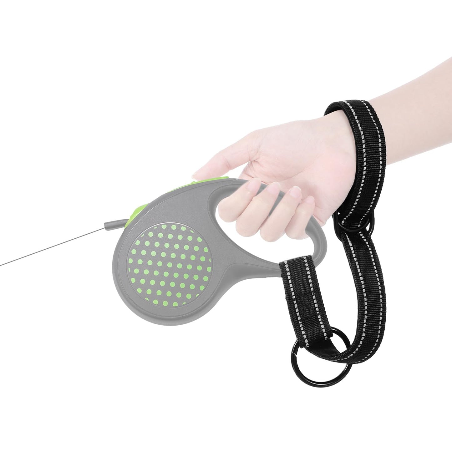 Safety Wrist Strap for Retractable Dog Leash, Reflective Short Dog Leashes Adjustable Stroller Straps Security Accessory for Pet Walking and Stroller