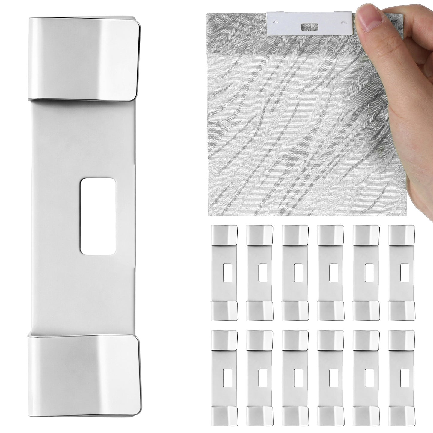 12 Pcs Vertical Blind Repair Vane Savers Metal Vertical Blind Repair Tabs Verticals Blinds Repairs Kit for Window Hanging Verticals Blinds Replacement Slats Parts