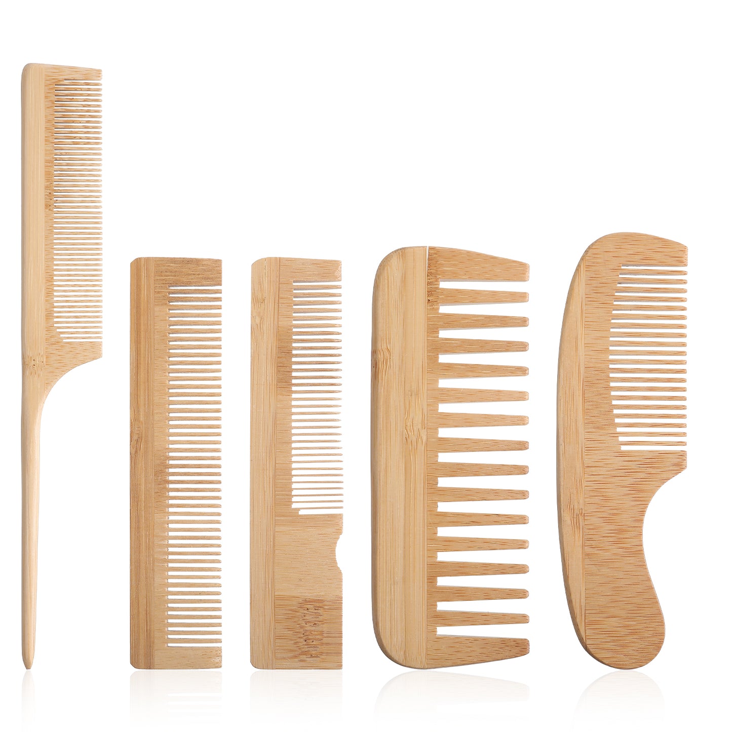 Bamboo Wide Tooth Hair Wood Combs