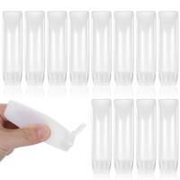 Tucnoeu 12 Pcs Travel Size Bottles 1oz Squeeze Bottles, Refillable Travel Bottle with Flip Cap, Portable Leak Proof Squeeze Bottle, Empty Cosmetic Containers for Toiletry Makeup Containers