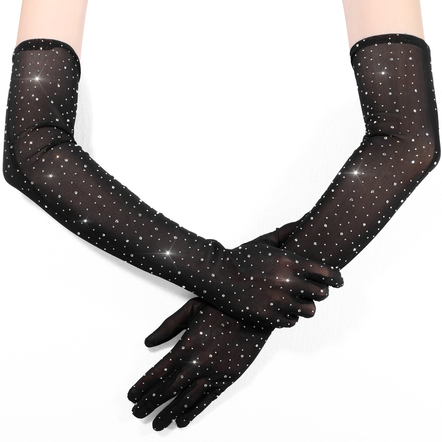 Yolev Rhinestone Gloves