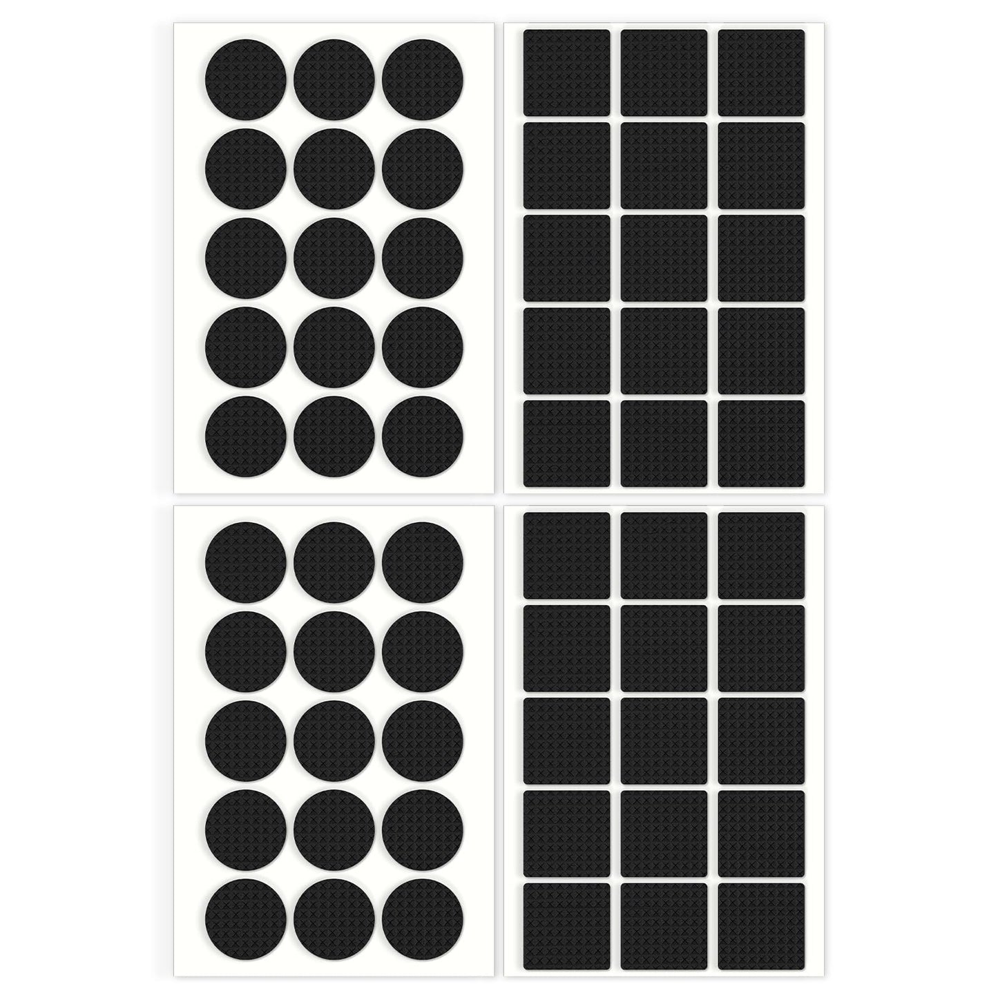 Yolev 60 Pcs Non-Slip Furniture Pads Floor Protectors, Rubber Pads for Furniture Feet, Dense, Premium Chair Feet Protectors Leg Pads - Anti Scratches Furniture Feet Protectors for Hardwood Floors