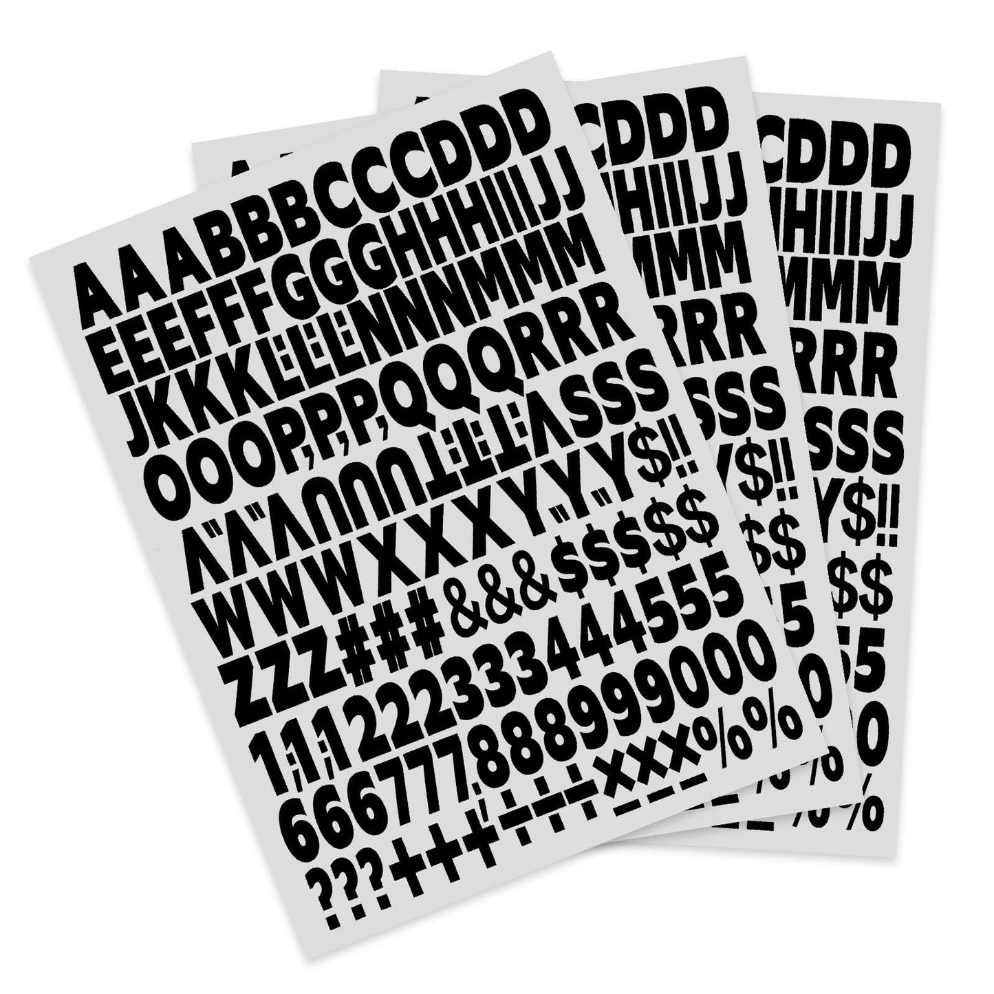 Lusofie 3 Sheets Iron On Letters 1 Inch Iron On Heat Transfer Letters and Numbers 0-9 Washable Iron On Letters for Clothing Sports Jersey T-Shirts DIY Crafts Decoration (Black)