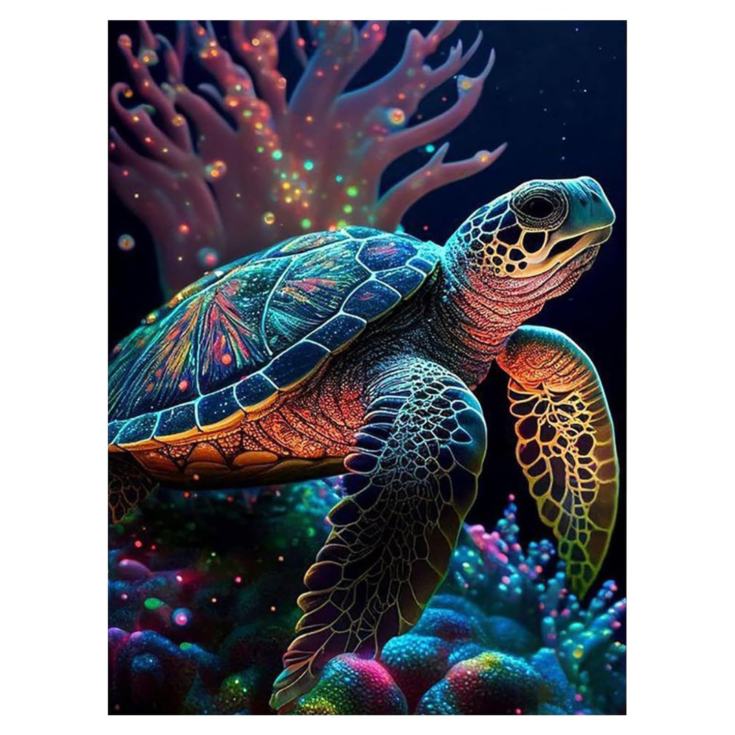 Lusofie Diamond Paintings Kits Sea Turtle 5D Diamond Art Kits DIY Diamond Dot Kits for Adults Home Wall Decor (12x16inch)