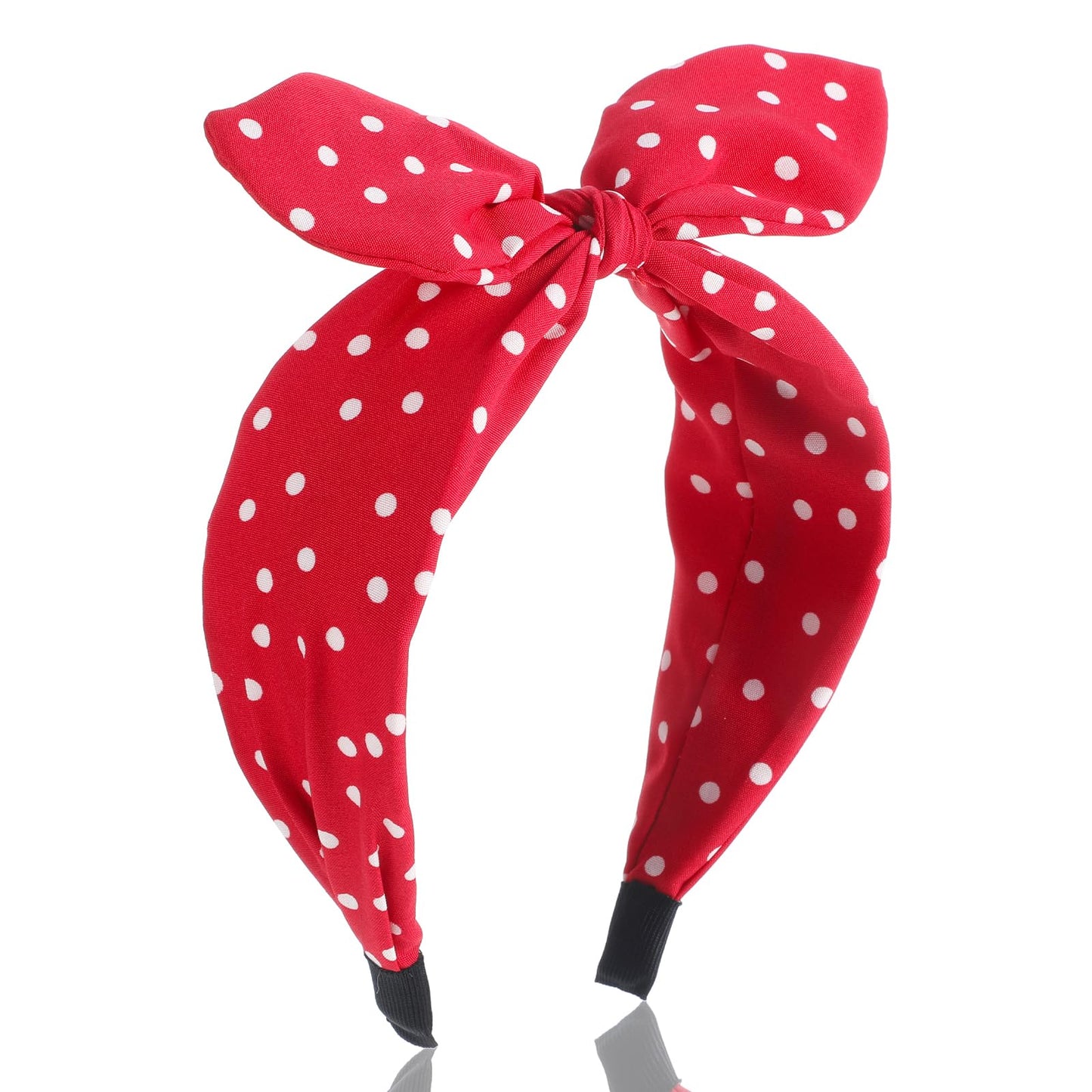 Fiyooau Red Polka Dot Headband Rosie the Riveter Headband