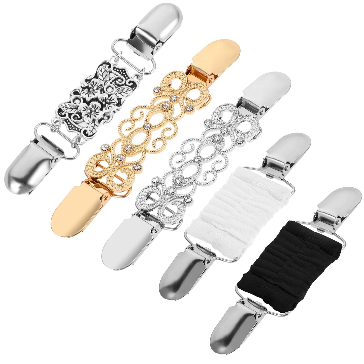 Dress Clips Back Cinch 5Pcs Waist Cincher Clip Vintage Shirt Clips Sweater Clips Fit Sweater Shawl Cinch Shirt Clip Retro Cardigan Clip for Women Clothing