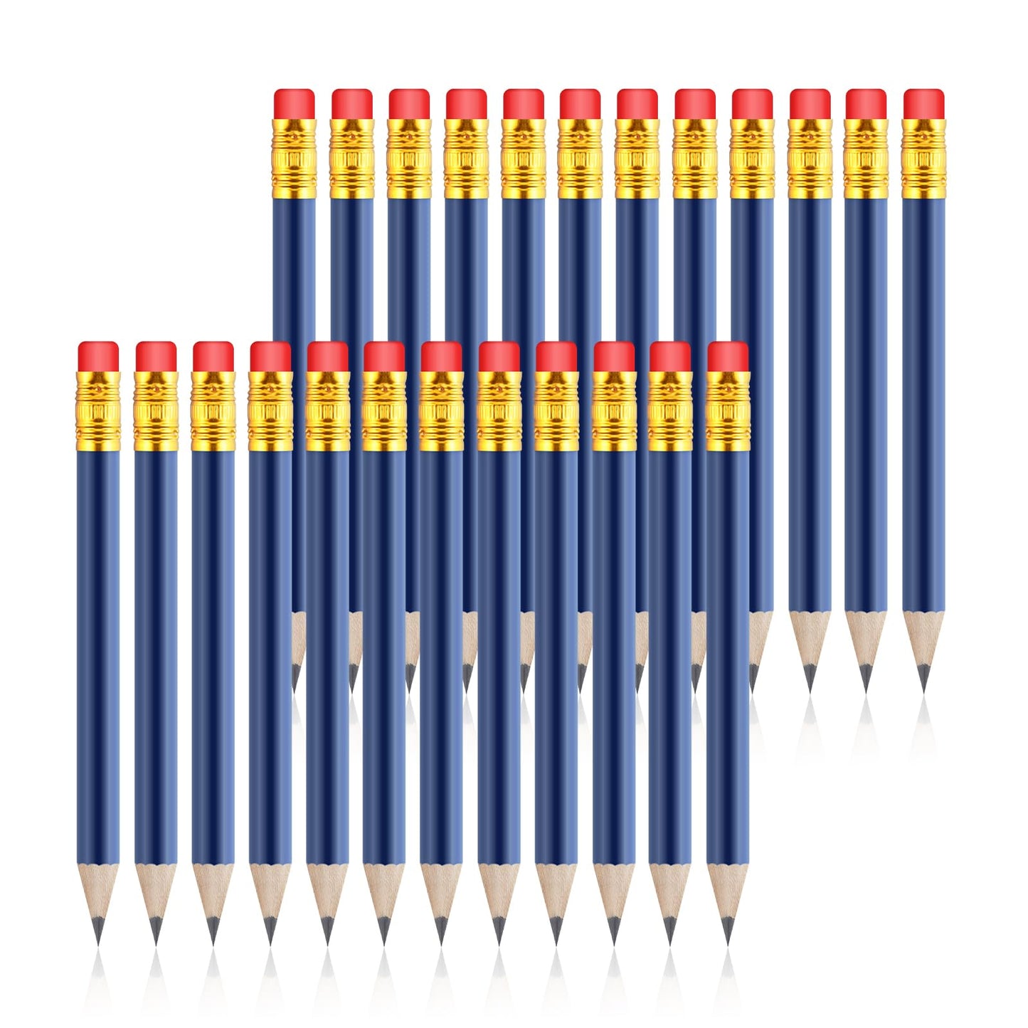 Lusofie 24 Pcs Mini Pencils Golf Pencils With Erasers Bridal Shower Pencils HB Graphite Pencil For Students Designers Architects School Office(white)