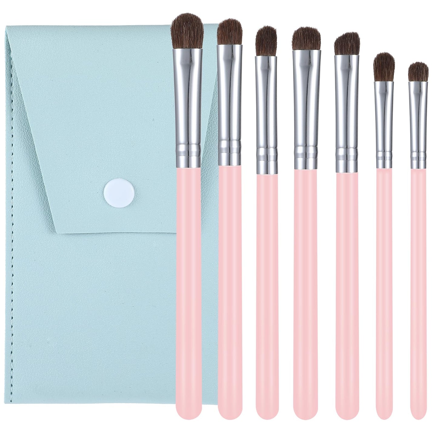 7pcs Eye Shadow Brushes Set with Storage Bag,Eye Makeup Brushes with Soft Blending Brushes, Eyeshadow Brushes,Eyebrow Brushes and Eye Liner Brush Soft Hairs & Wood Handle