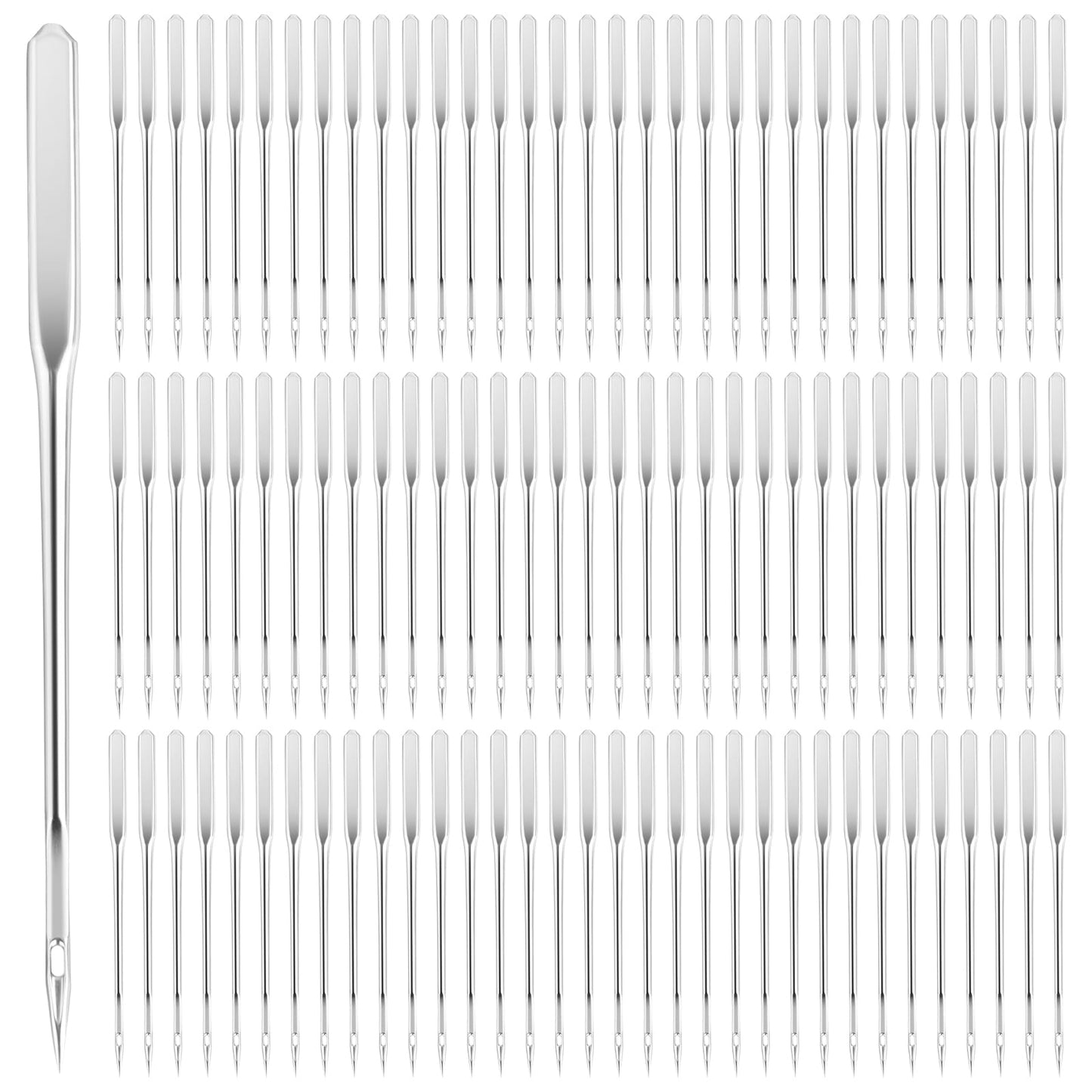 100 Pcs Universal Sewing Machine Needles 90/14 Heavy Duty Sewing Machine Needles Regular Point Machine Needles Embroidery Machine Needles for Leather Jeans Compatible Singer Brother Sewing Needles